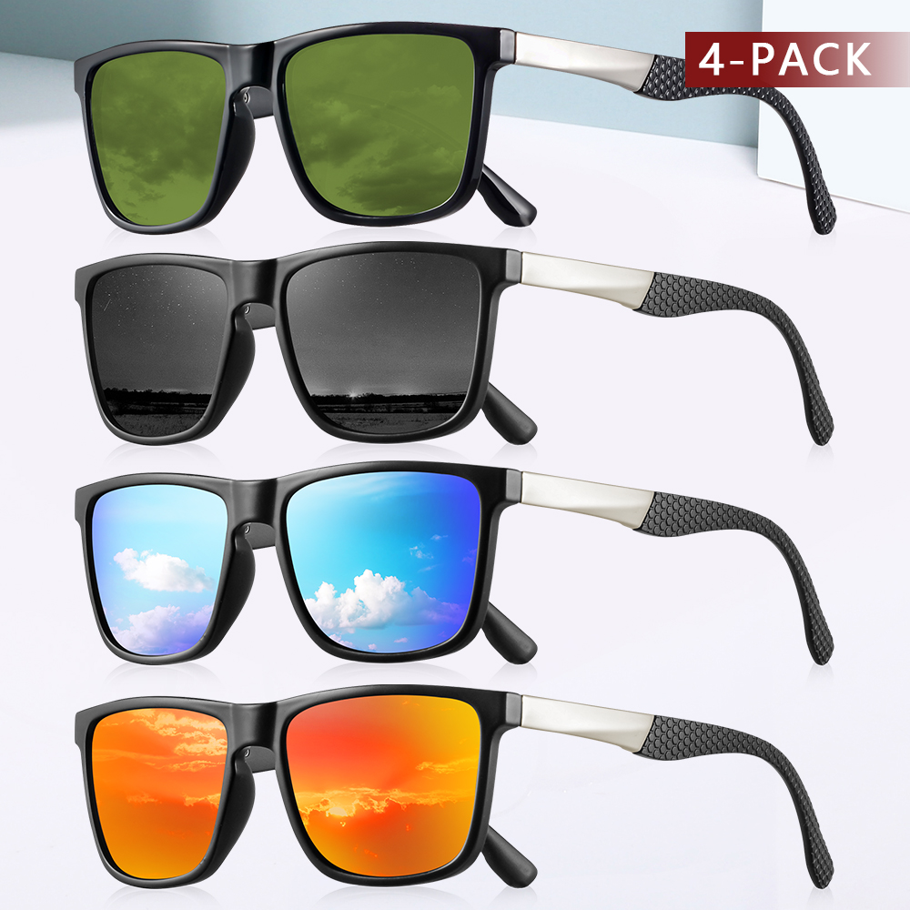 Fishing Sunglasses Polarized - CRIXALIS 4 pçs óculos de sol