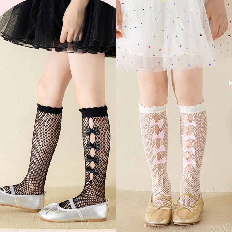 Fishing Socks - Meias Lolita com Laços Múltiplos para