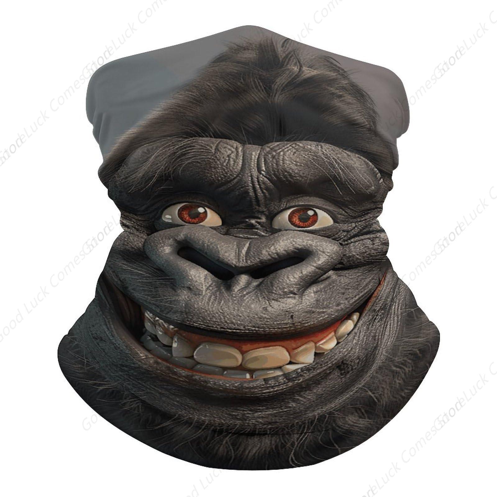 Sorrindo gorila foto bandana v - Fishing Mask Sun Protection avaliação e preço