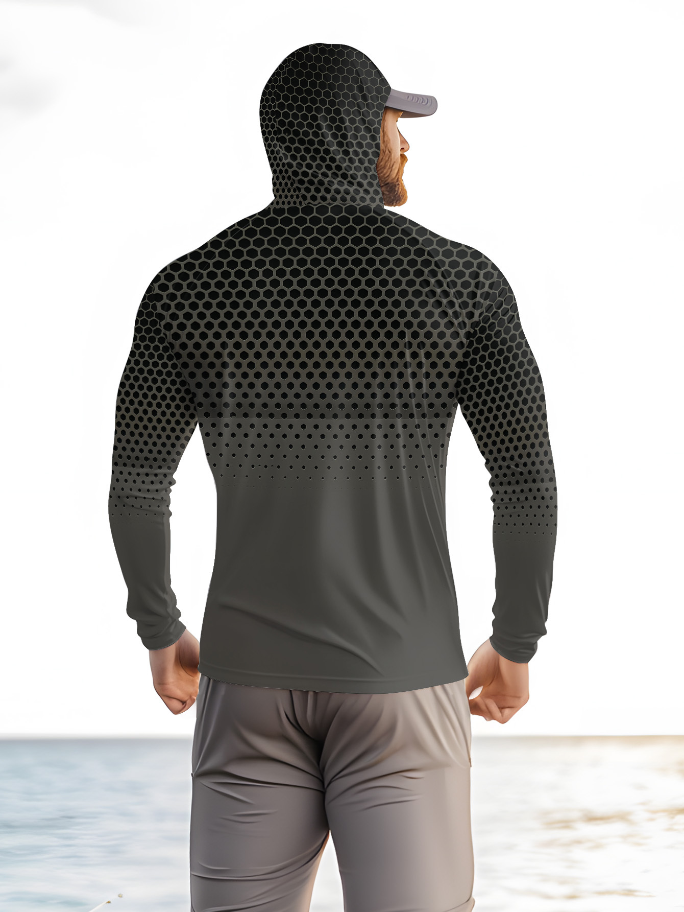 Camisa masculina com capuz par - Fishing Hoodie avaliação e preço